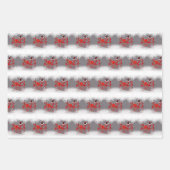 Feuille De Papier Cadeau Festive Red Joyeux Noël Nouvel An 2023 (Devant)