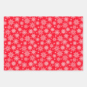 Feuille De Papier Cadeau Festive Red Snowflakes Holly et Berries (Devant)