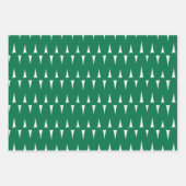 Feuille De Papier Cadeau Festive Retro Vert clair lignes Vavy Noël (Devant 3)