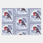 Feuille De Papier Cadeau Festive Robin Christmas Design multipack (Devant 2)