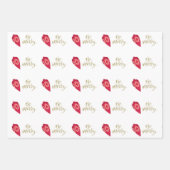 Feuille De Papier Cadeau Festive rose ornement de Noël (Devant 2)