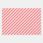 Feuille De Papier Cadeau Festive sucre de canne rayé Noël (Devant 2)