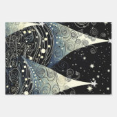 Feuille De Papier Cadeau Festive Twilight Christmas Trees (Devant 2)