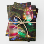 Feuille De Papier Cadeau Festive Vintage (En situation)