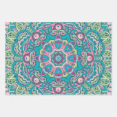 Feuille De Papier Cadeau Fête Abstraite : Festive sans couture (Devant 2)