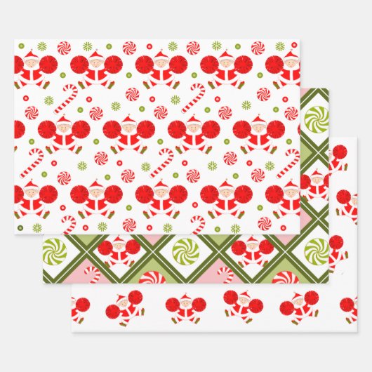 Feuille De Papier Cadeau Fête créative de meneuse de claque (Lot)
