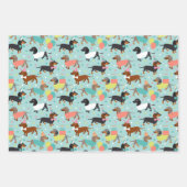 Feuille De Papier Cadeau Fête d'anniversaire de Dachshund (Devant)