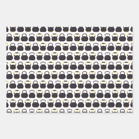 Feuille De Papier Cadeau Fête d'anniversaire de Kettlebell (Devant)