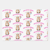 Feuille De Papier Cadeau fête d'anniversaire de la petite capybara (Devant 3)