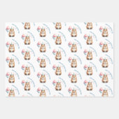 Feuille De Papier Cadeau fête d'anniversaire de la petite capybara (Devant)