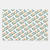 Feuille De Papier Cadeau Fête d'anniversaire de Little Dinosaur Chomp Stomp (Devant 2)