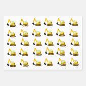 Feuille De Papier Cadeau Fête d'anniversaire du camion de construction (Devant 2)