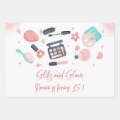 Feuille De Papier Cadeau Fête d'anniversaire du spa de beauté glitz et glam (Devant)