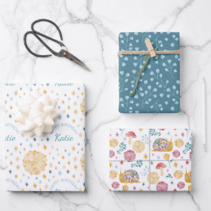 Feuille De Papier Cadeau Fête d'anniversaire personnalisée Disco Escargot J