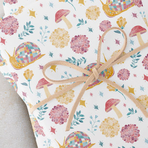 Feuille De Papier Cadeau Fête d'anniversaire personnalisée du jardin escarg