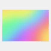 Feuille De Papier Cadeau Fête d'anniversaire Rainbow Ombres (Devant 3)