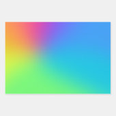 Feuille De Papier Cadeau Fête d'anniversaire Rainbow Ombres (Devant)