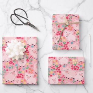 Feuille De Papier Cadeau Fête d'Anniversaire Russe