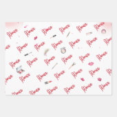 Feuille De Papier Cadeau Fête d'anniversaire spa beauté et maquillage (Devant 3)