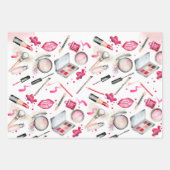Feuille De Papier Cadeau Fête d'anniversaire spa beauté et maquillage (Devant 2)
