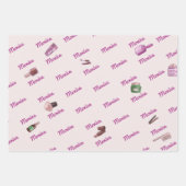 Feuille De Papier Cadeau Fête d'anniversaire spa de beauté (Devant 3)