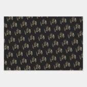 Feuille De Papier Cadeau Fête de 50e anniversaire minimal moderne (Devant 2)