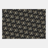 Feuille De Papier Cadeau Fête de 50e anniversaire minimal moderne (Devant)