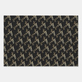 Feuille De Papier Cadeau Fête de 60e anniversaire minimal moderne (Devant 2)