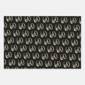 Feuille De Papier Cadeau Fête de 60e anniversaire minimal moderne (Devant)