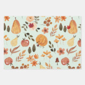 Feuille De Papier Cadeau Fête de champignon de Squash Citrouille de l'autom (Devant 3)