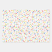 Feuille De Papier Cadeau Fête de Confetti (Devant)