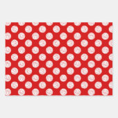 Feuille De Papier Cadeau fête de l'équipe de volley-ball noir rouge (Devant 2)