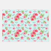 Feuille De Papier Cadeau Fête de Luau Nom de la plage tropicale (Devant 2)