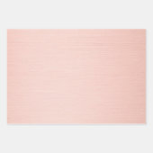 Feuille De Papier Cadeau Fête de mariage élégante rose doré (Devant 3)
