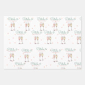 Feuille De Papier Cadeau Fête de mariage Petals and Prosecco (Devant 3)