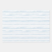 Feuille De Papier Cadeau Fête de mariage Romantique Fleurs Roses et Bleues (Devant 2)