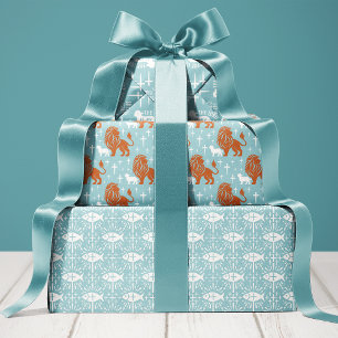 Feuille De Papier Cadeau Fête de Naissance de Garçon Chrétien Religieuse