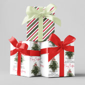 Feuille De Papier Cadeau Fête de Noël Arbre de Noël