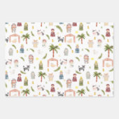 Feuille De Papier Cadeau Fête de Noël de la Nativité (Devant)