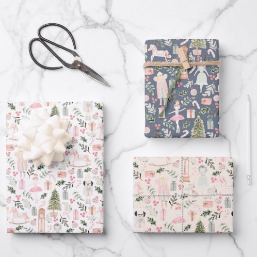 Feuille De Papier Cadeau Fête de Noël des noisettes (Recto)