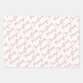 Feuille De Papier Cadeau Fête de Noël noir, blanc, rouge (Devant 3)