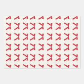 Feuille De Papier Cadeau fête de noël rouge bleu vert arc (Devant 2)