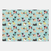 Feuille De Papier Cadeau Fête de Pug Birthday (Devant 3)