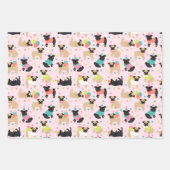 Feuille De Papier Cadeau Fête de Pug Birthday (Devant 2)