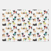 Feuille De Papier Cadeau Fête de Pug Birthday (Devant)