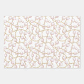 Feuille De Papier Cadeau Fête des mariées florale Brown et jolie (Devant 2)