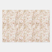 Feuille De Papier Cadeau Fête des mariées florale Brown et jolie (Devant)