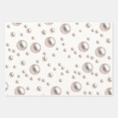 Feuille De Papier Cadeau Fête des mariées Perles et poursuites (Devant 2)