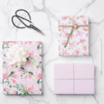 Feuille De Papier Cadeau Fête des mariées printanière des fleurs de Magnoli<br><div class="desc">Pour l'emballage cadeau de douche mariage ou nuptiale,  choisissez parmi une sélection de beaux papiers d'emballage en trois couleurs ou motif différents</div>