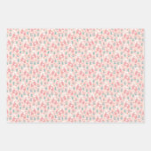 Feuille De Papier Cadeau Fête des mères de fleurs roses mignonnes (Devant)